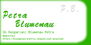 petra blumenau business card